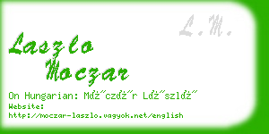 laszlo moczar business card